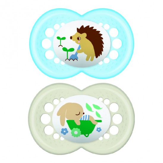 MAM Original Classique Sucettes silicone 18 mois et + lot de 2