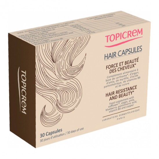 Topicrem Hair Capsules Force et Beauté des cheveux 30 capsules