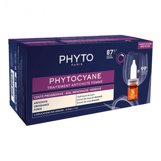 PhytoCyane traitement antichute progressive femme 12 x 5ml