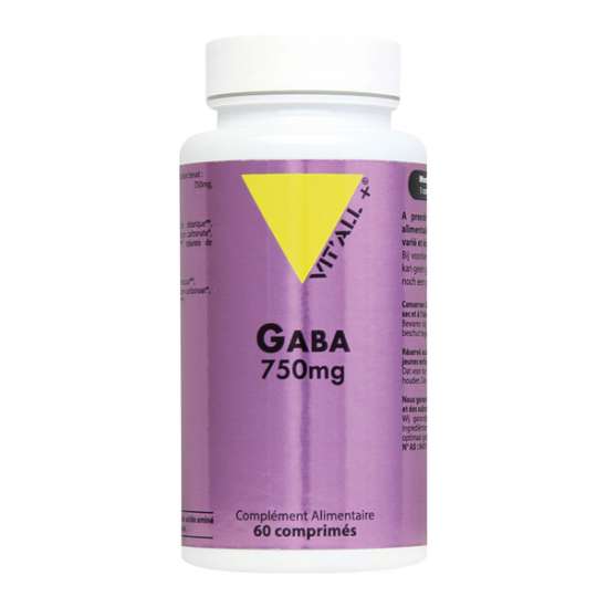 Vitall+ Gaba 750mg 60 gélules végétales