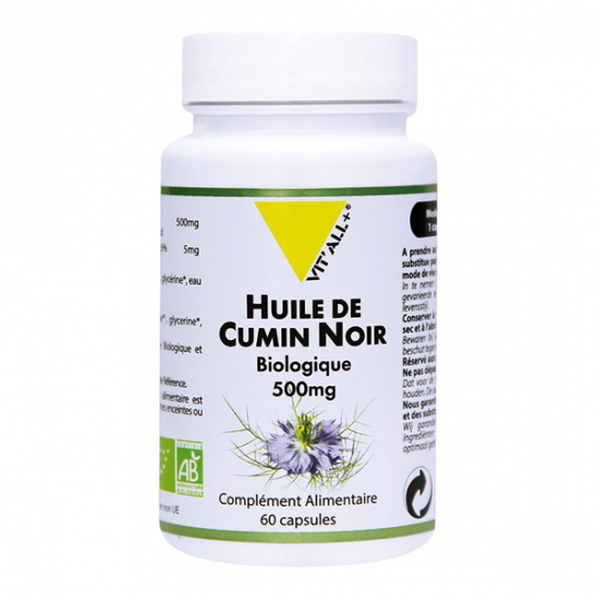 Vitall+ Huile de Cumin Noir bio 60 capsules
