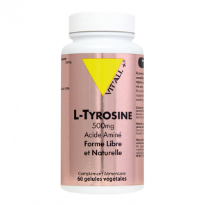 Vitall+ L-tyrosine 500mg 60 gélules végétales