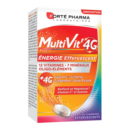Forté Pharma Multivit'4G Énergie 30 comprimés effervescents