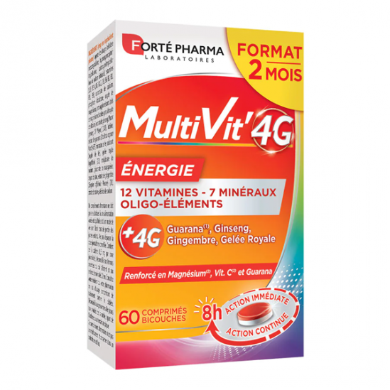 Forté Pharma Multivit'4G Énergie 60 comprimés