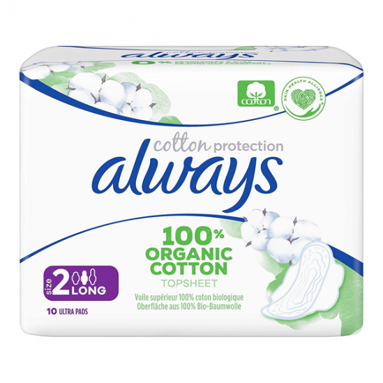 Always Cotton Protection 10 serviettes hygiéniques taille 2 long