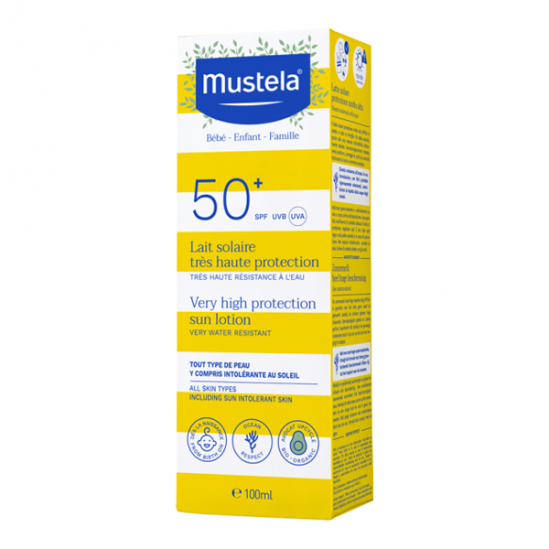 Mustela lait solaire très haute protection spf50+ 100ml