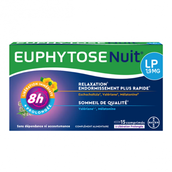 Euphytose Nuit LP 1,9mg 15 comprimés