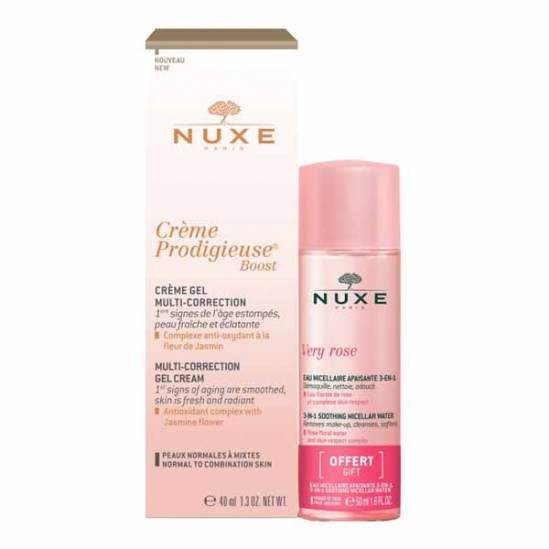 Nuxe Crème Prodigieuse crème gel 40ml & Very Rose eau micellaire 40ml