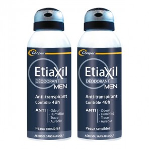 Etiaxil anti-transpirant contrôle 48h aérosol men 2x150ml