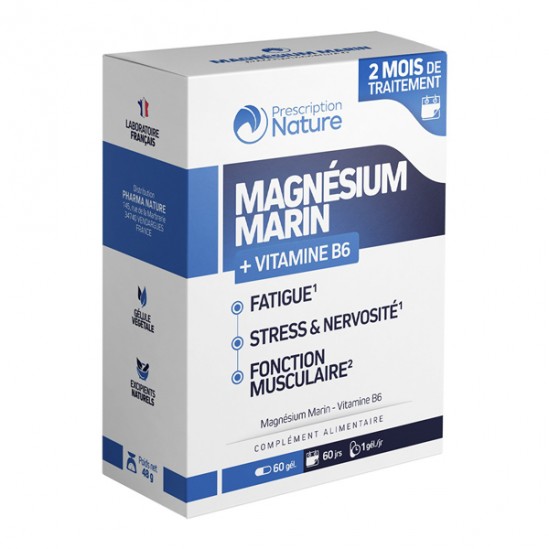 Prescription Nature Magnesium Marin 300mg 60 gélules