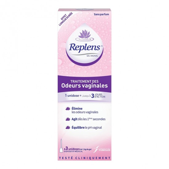 Replens gel vaginal traitement des odeurs 3 unidoses