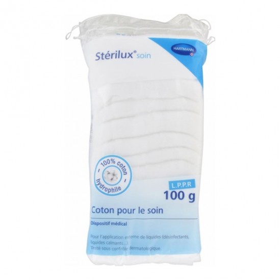 Stérilux soin coton hydrophile 100gr