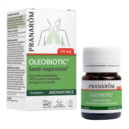 Pranarōm Oléobiotic Santé respiratoire 15 capsules