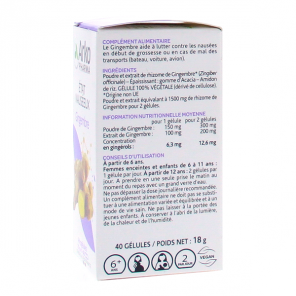 Arkopharma Arkogélules Gingembre état nauséeux 40 gélules
