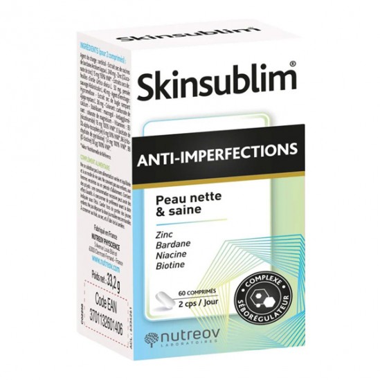 Nutreov Skinsublim Anti imperfections peau nette & saine 60 comprimés