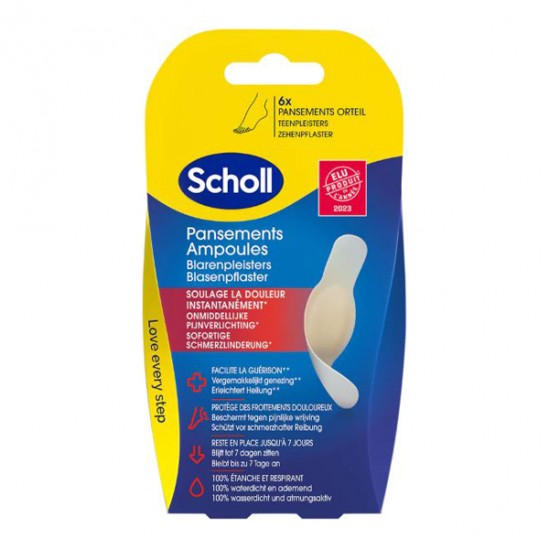 Scholl 6 pansements ampoules petit format pour orteils