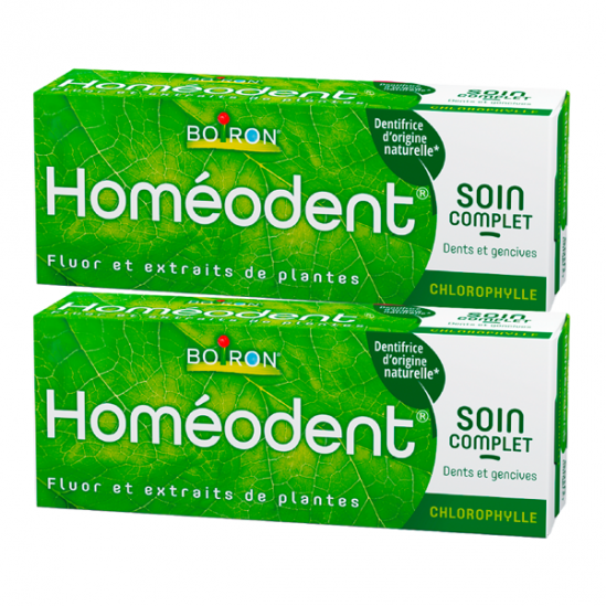 Boiron homéodent soin complet dentifrice chlorophylle lot de 2x75ml