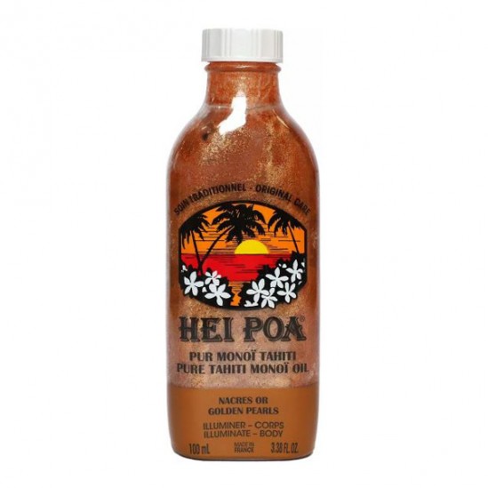 Hei Poa Pur Monoï Tahiti aux Nacres Or 100ml