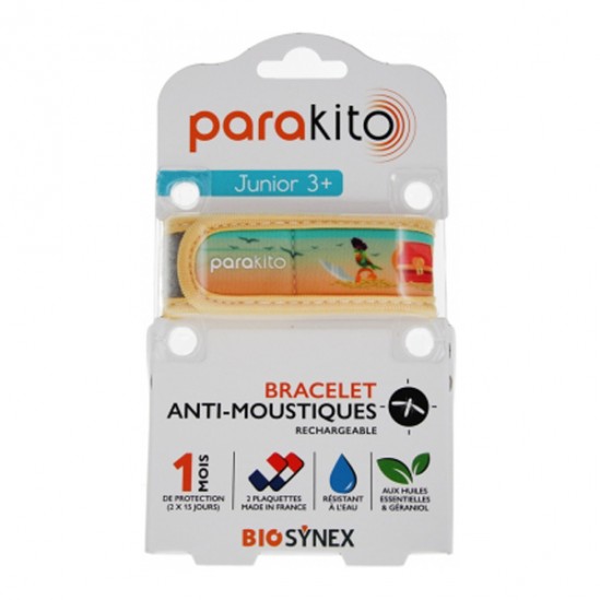 Parakito Junior 3+ bracelet anti-moustiques rechargeable Pirates