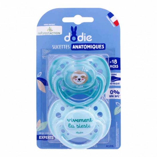 Dodie duo sucettes anatomiques Reforest'action Loutre 0-6 mois A99