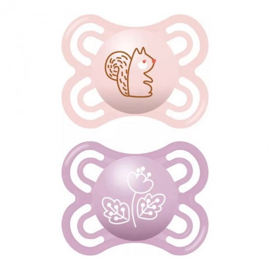 MAM Perfect Nuit 2 sucettes + 6 mois, mouton et girafe