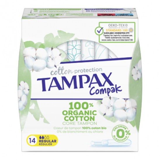 Tampax Compak Cotton protection périodique 14 tampons
