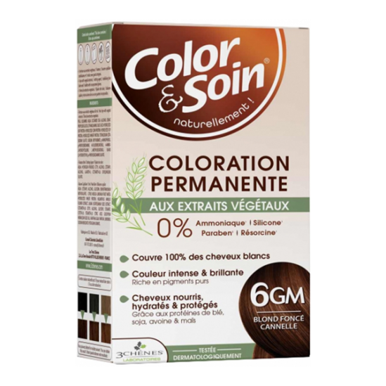Les 3 Chênes Color & Soin coloration permanente 6GM blond foncé cannelle