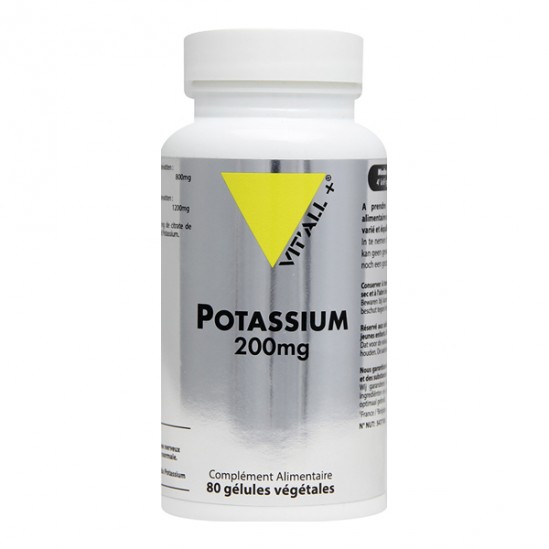 Vitall+ Potassium 200mg 80 gélules végétales