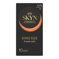 Manix Skyn King Size grande taille 10 préservatifs sans latex