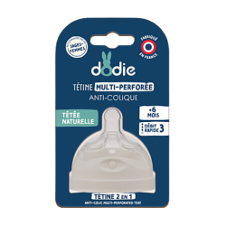 Dodie Tétine Multi-Perforée Anti-Colique Débit Rapide 6 Mois et +