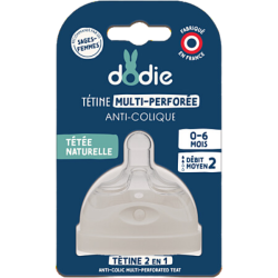 Dodie Tétine Multi-Perforée Anti-Colique Débit Lent 0-6 Mois