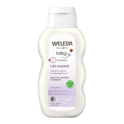 Weleda Baby Derma lait corporel à la mauve blanche 200 ml