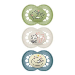 MAM Sucettes Original +18 mois bleu/vert/taupe