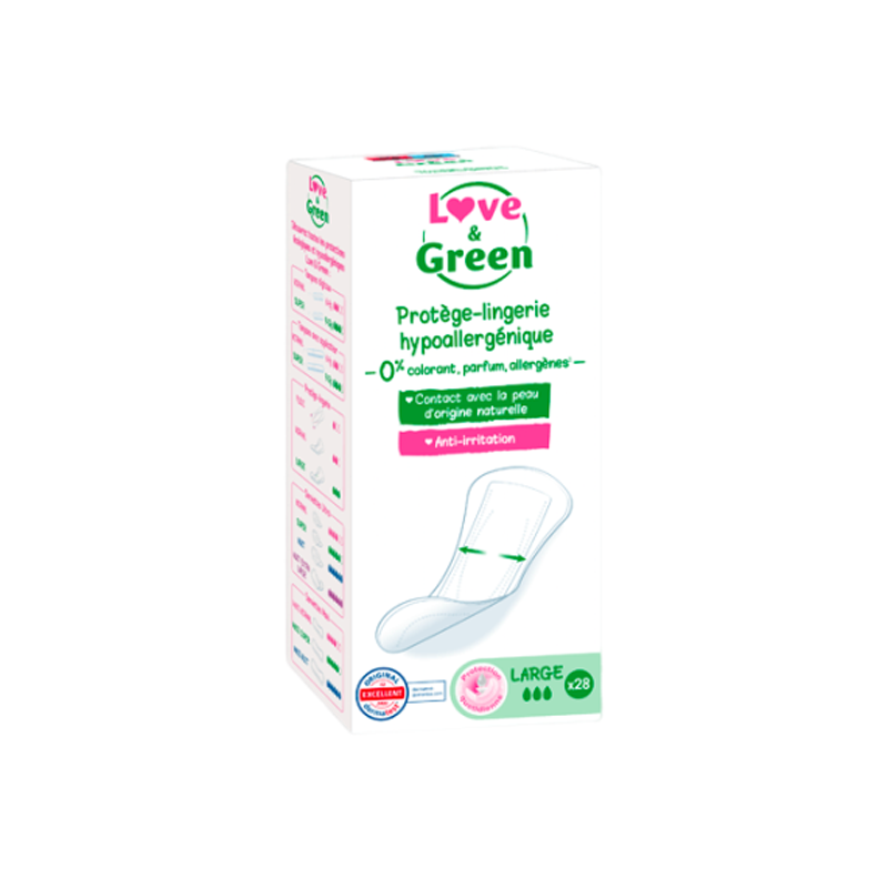Love & Green protège-lingerie hypoallergéniques large 28 protège-slips