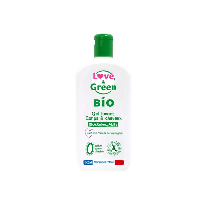 Love & Green gel lavant corps et cheveux bio 500ml